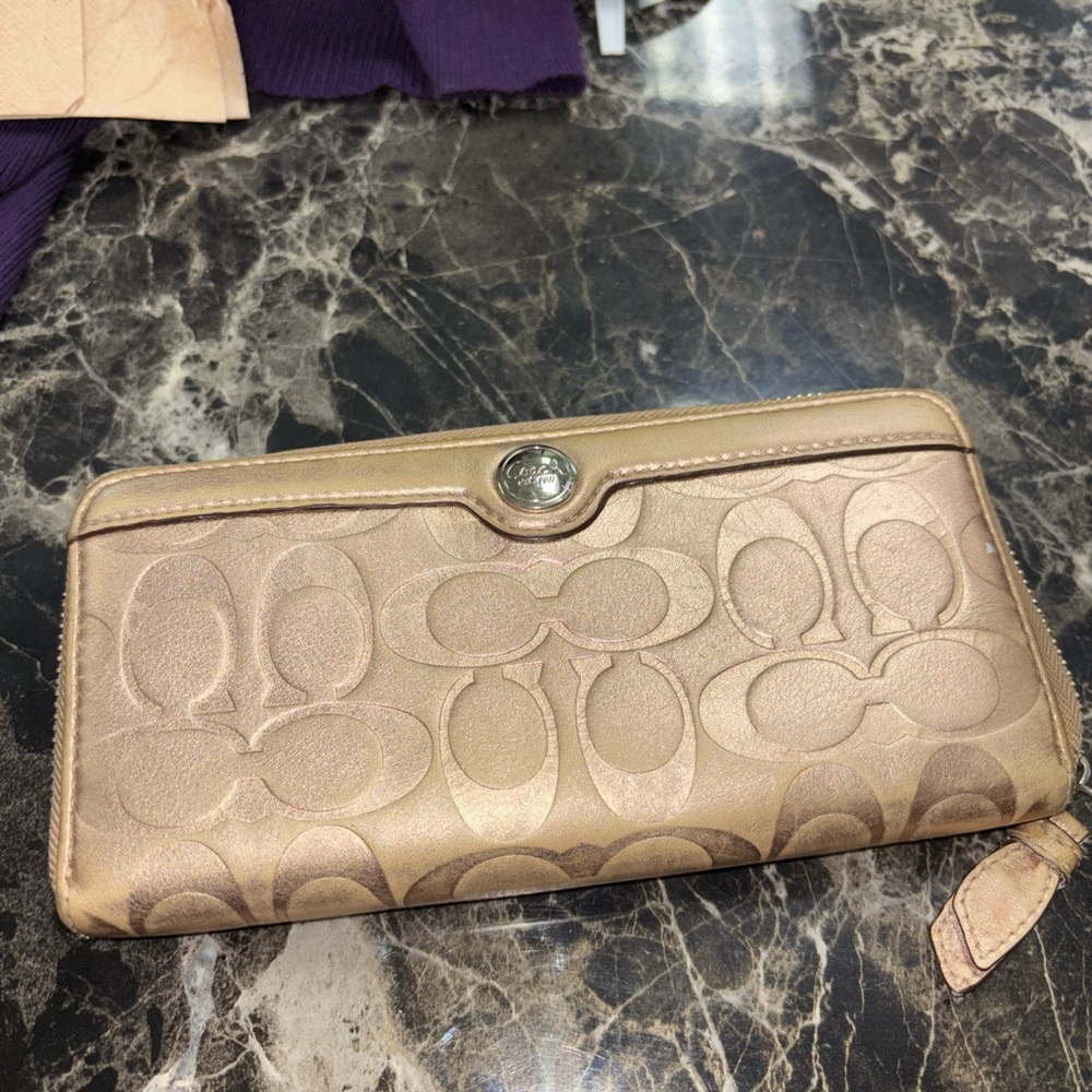 Coach gold Signature Women's Wallet